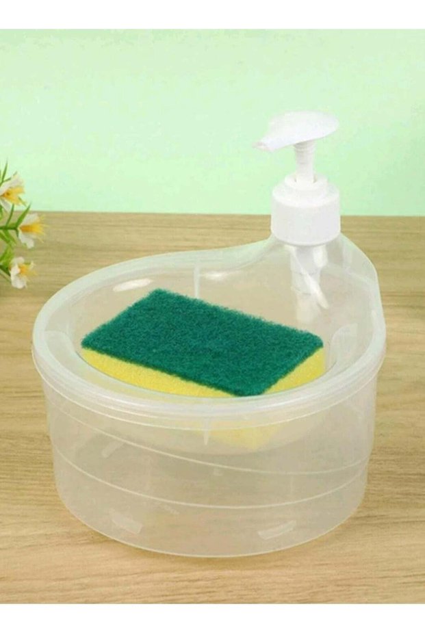 Kitchen Sponge Holder with a Soap Dispenser, Sponge Rack Shelf for Kitchen Sink