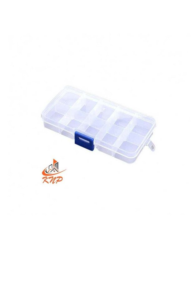 KNP Plastic Storage Box 10 Compartments 12.6 X 6.4 X 2.2cm