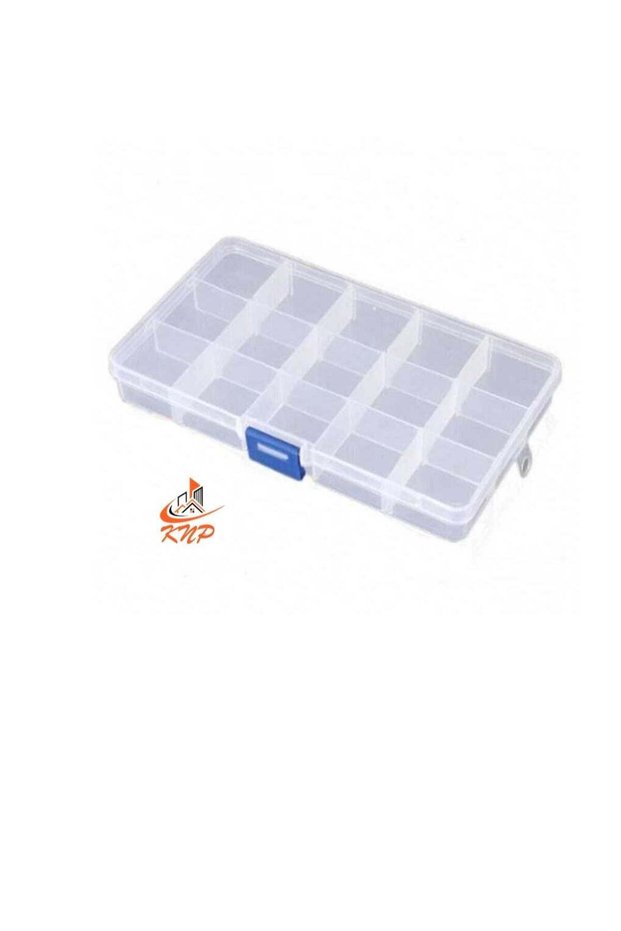 Plastic Storage Box - 15 Compartments 17 X 10 X 2.2cm