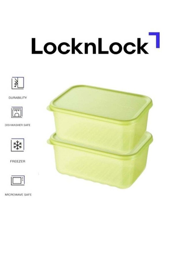 LocknLock Fresh Block Food Container 1.5L (PACK of 2) – BPA-Free, Microwave Safe & Stackable