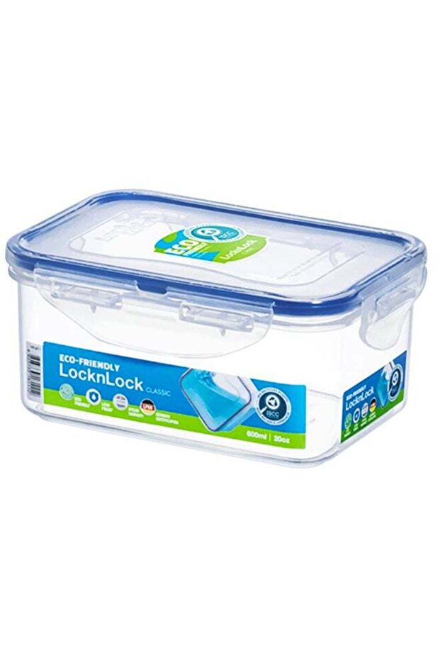 LocknLock Rectangular Food Storage Container 600ml , Airtight Leakproof Lid, BPA-Free, Microwave, F