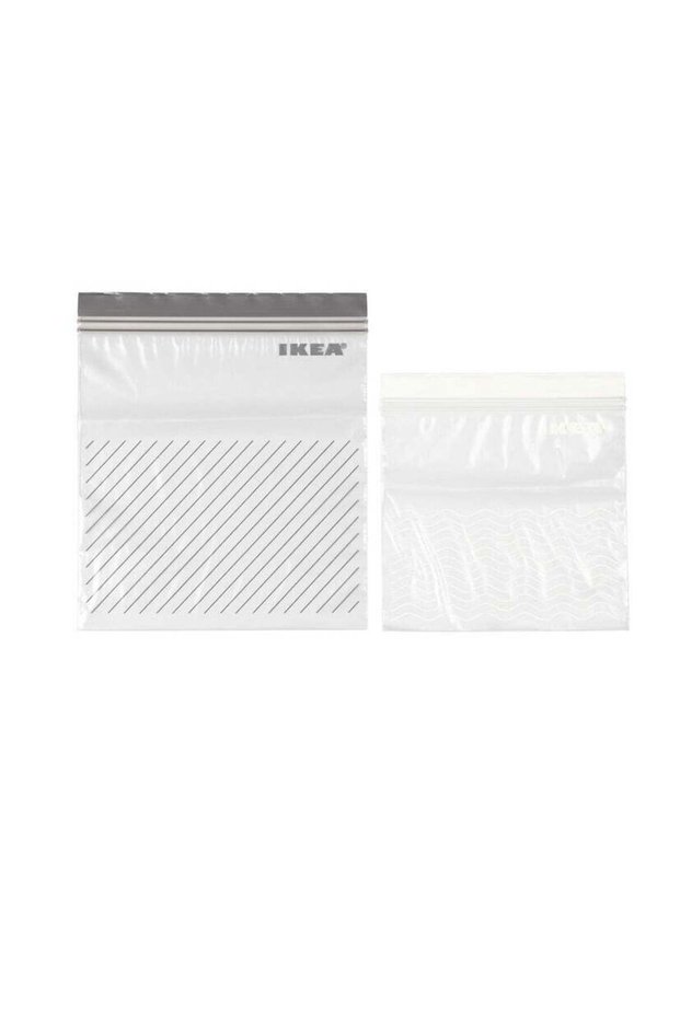 Resealable bag, grey/white