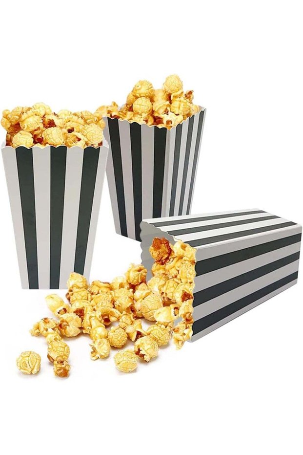 30 Pcs Popcorn Boxes,Mini Paper Popcorn Box,Cardboard Popcorn Container,High Capacity,Easy Assembly