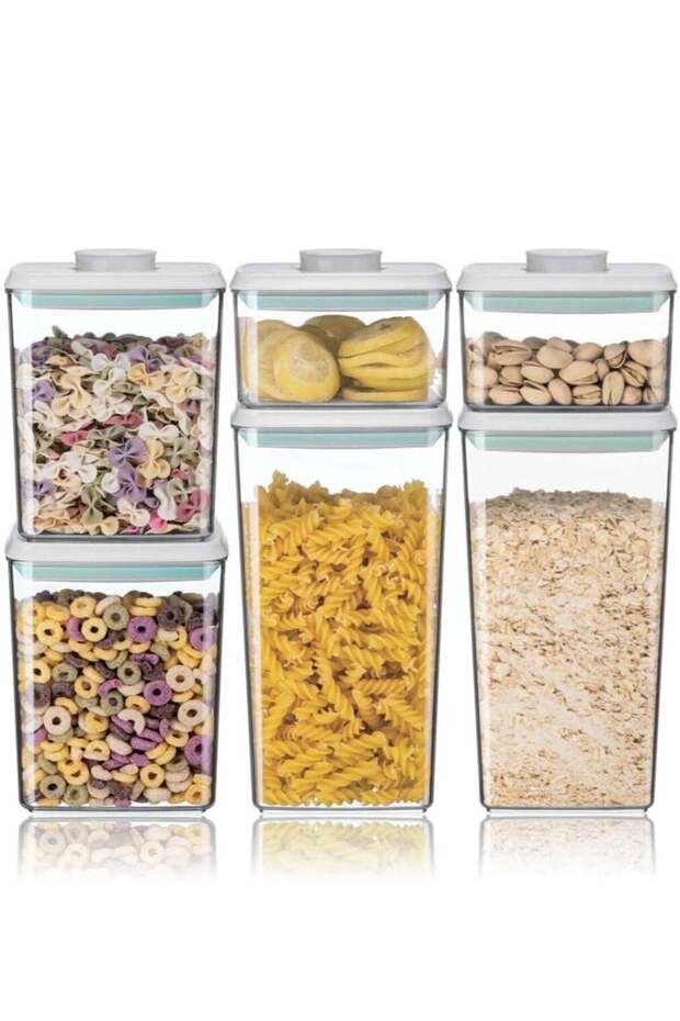 Ankou Premium Food Storage Containers with Lids Airtight- 6Pcs BPA-Free Kitchen and Pantry Organiza