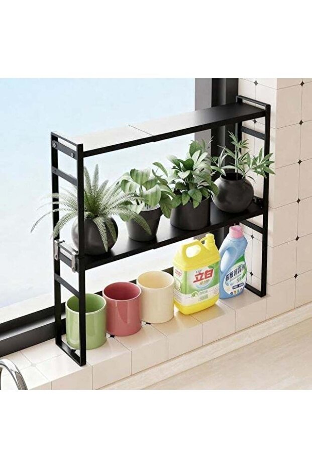 2 Tier Expandable Stackable Narrow Shelf Organizer, Tall Countertop Organizer for Tight Spaces, Win