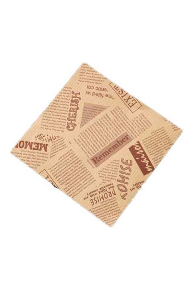 100-Piece Retro Style Simple Letters Pattern Triangle Bag Brown 100x(12.5x12)cm