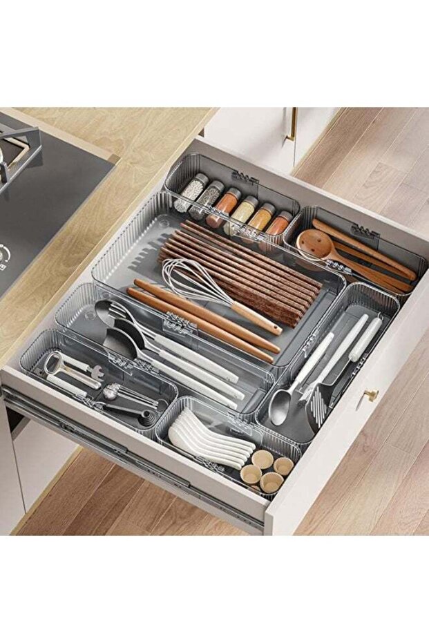 3 PCS Expandable Drawer Organizer Versatile for Kitchen Gadgets Makeup Living Room Home & Garden Ho