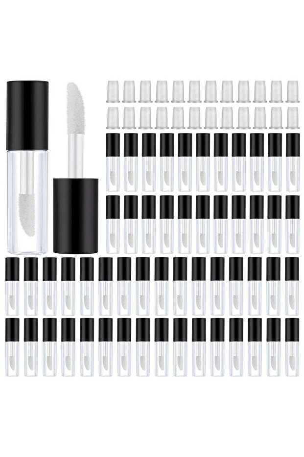 20 Pieces Empty Tubes 0.8ml Transparent Containers Clear Refillable Bottles with Rubber Stoppers