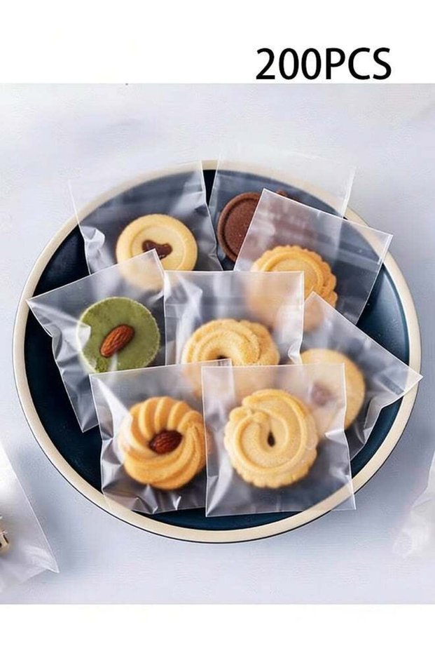 200 Self-Sealing Fortune Cookie Bags, Resealable Cookie Snack Cellophane Bags, Plastic Bags for Bak
