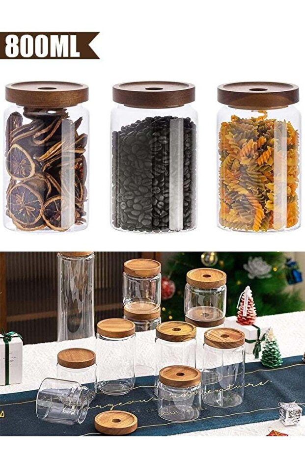 3 Pack Airtight Glass Storage Jar Borosilicate Glass Kitchen Canisters Glass Canister for Kitchen P