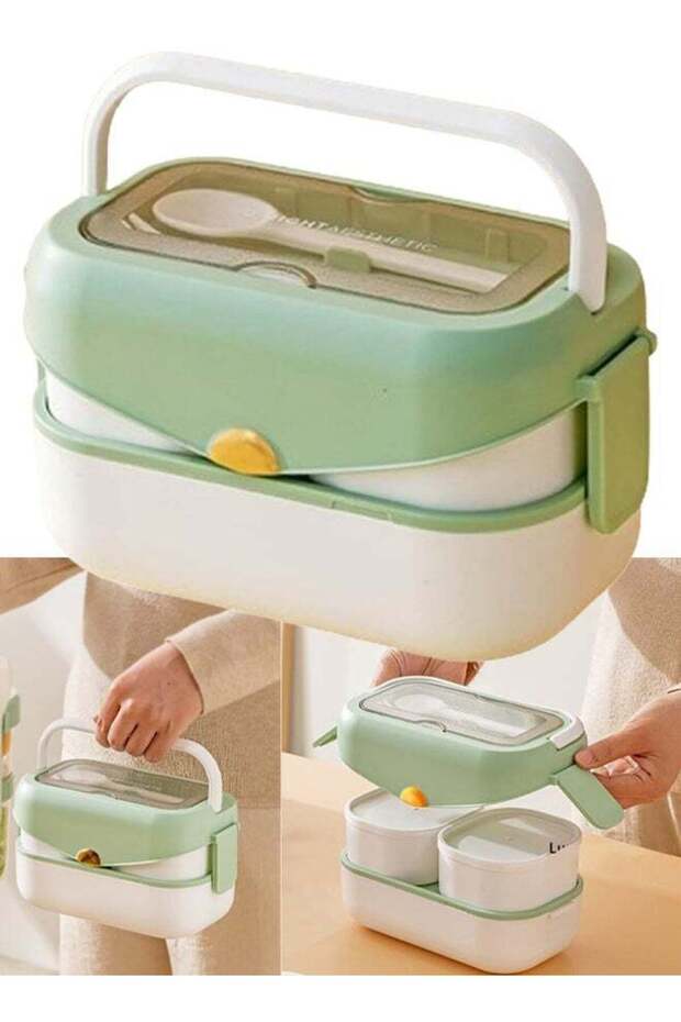Bento Lunch Box Kids Sustainable Bento Box Leakproof Lunch Food Containers with 3 Compartments Kids