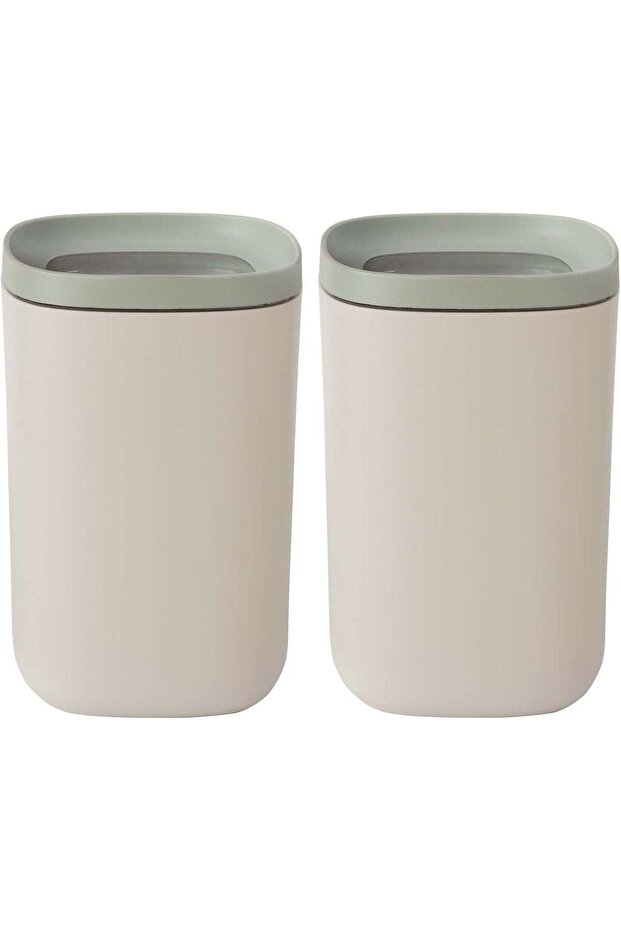 Berghoff Balance 2Pc Large Food Containers 4.3" x 4.3" x 6.7", 1.4qt., Square, Recycled Material, L