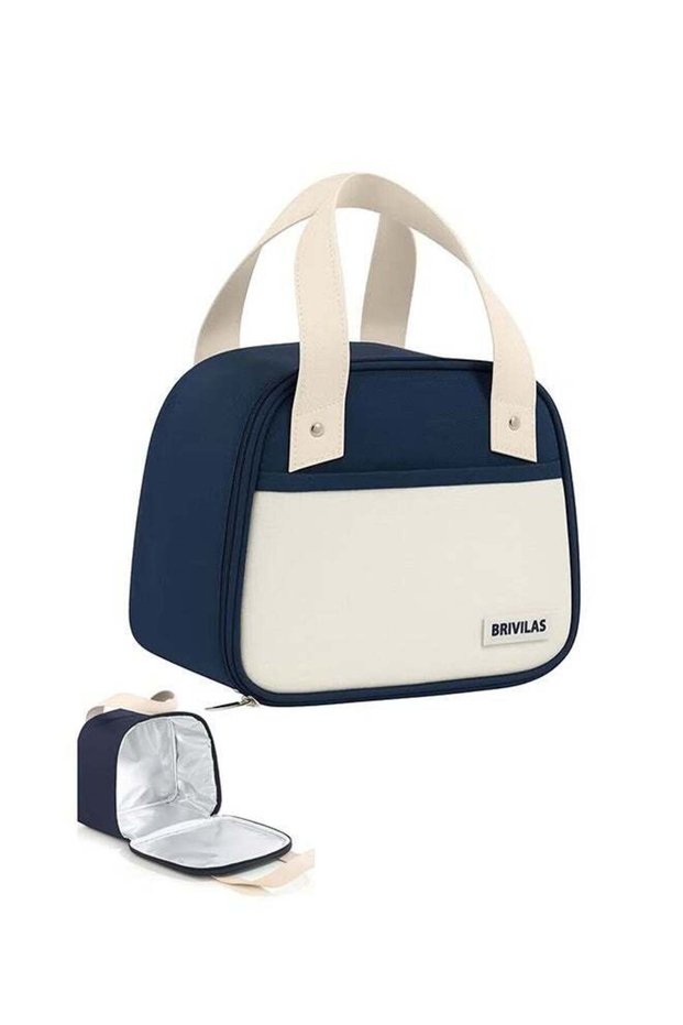 Insulated Lunch Box Bag - Leak-Proof Oxford Fabric with High-Grade Zip Lock & Leather Handle With P