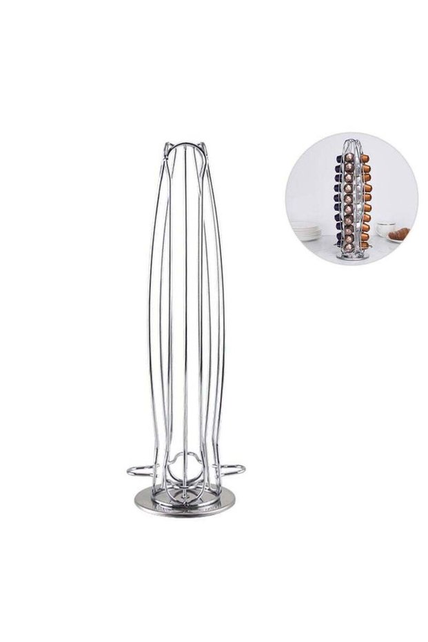 AN007 40 Nespresso Coffee Capsule Holder Silver 41*11.8*11.8cm