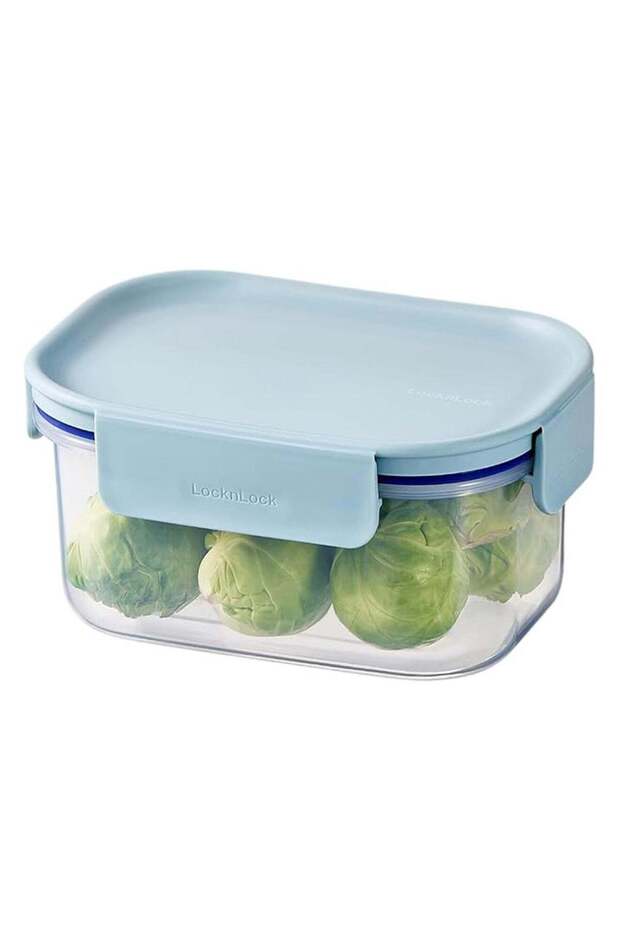 LocknLock Classic Plus Rectangular Food Container 385ml Mint, Airtight, BPA-Free, Microwave, Freeze