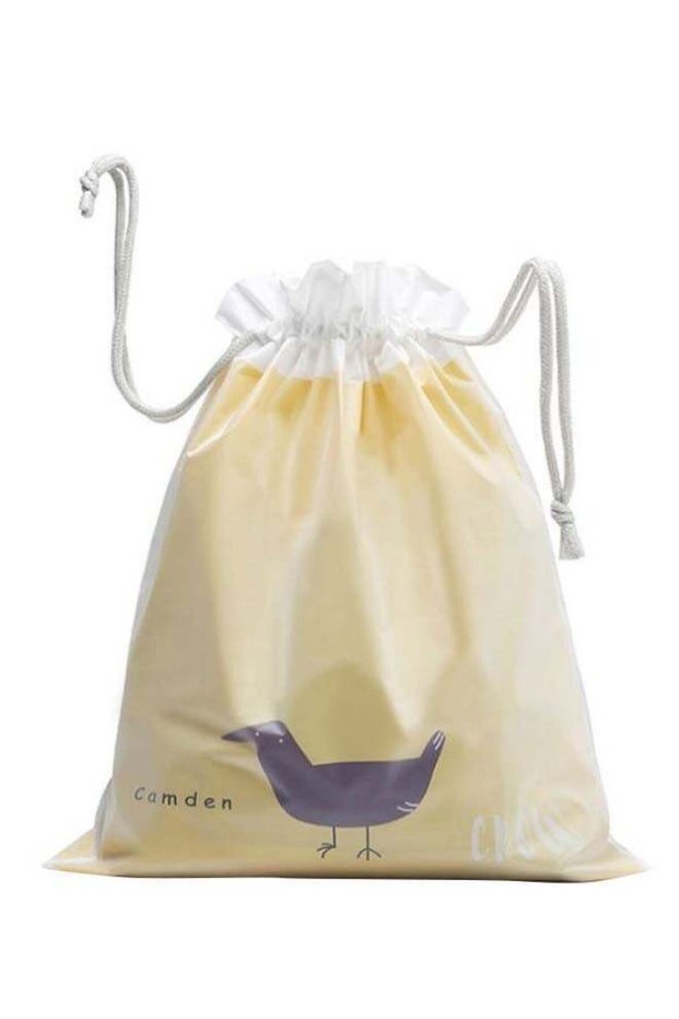 Portable Miscellaneous Storage Bag Beige/White 45.5 x 37cm