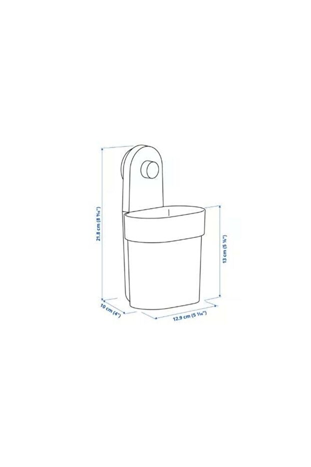 Container with suction cup, grey-green