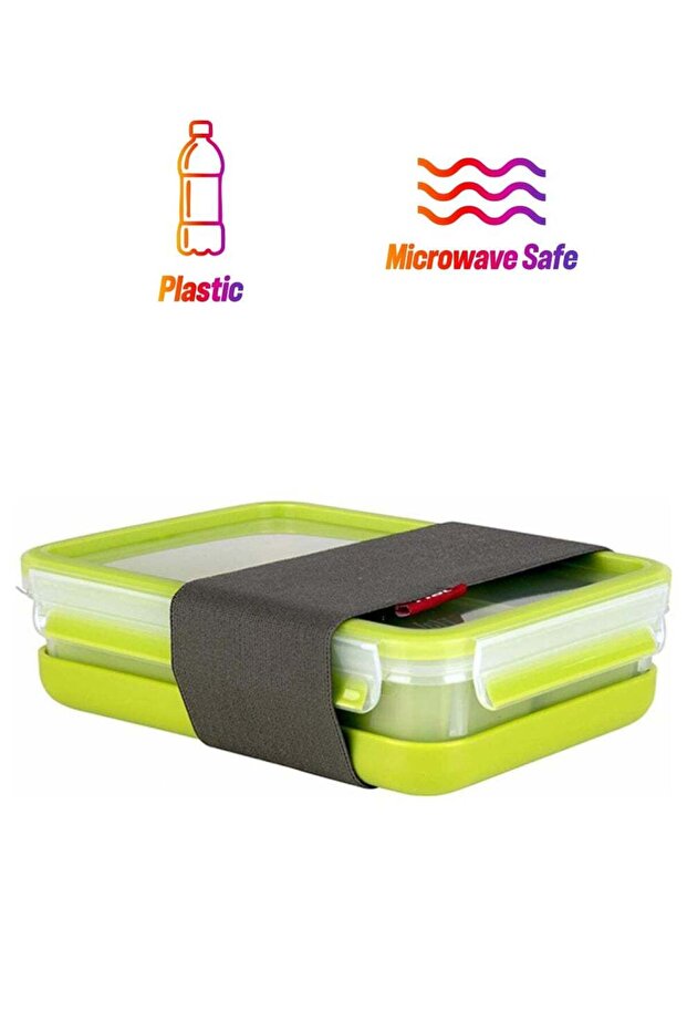 Masterseal Food Keeper Lunch Box Plastic Green/White 1.2Liters