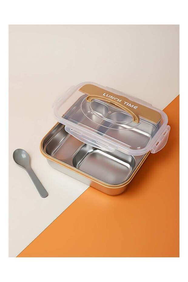 Stainless Steel Bento Box 800ml, 2-Compartment Leakproof Tiffin, BPA-Free Lunch Container
