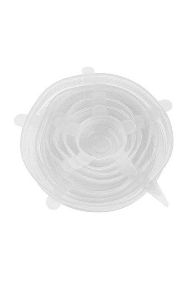 Set Of 6 Kitchen Pan Lid Cover White 8cm