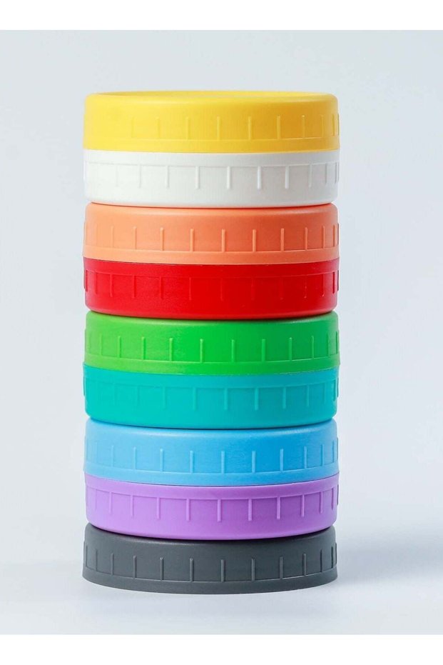 9 Wide Mouth Ma son Jar Lids with Silicone Ring,Thickened Leak-proof Lids Fit Ball,Kerr and More,9