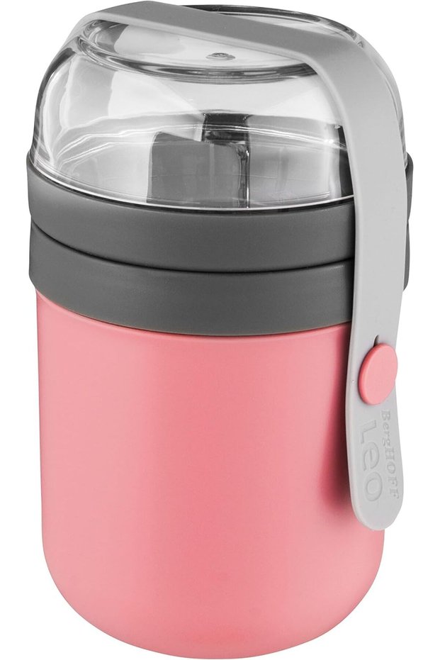 BergHOFF Leo Leak-Proof BPA-free Dual Lunch Pot 470ml , 2 x Watertight Stackable Containers, Lunch