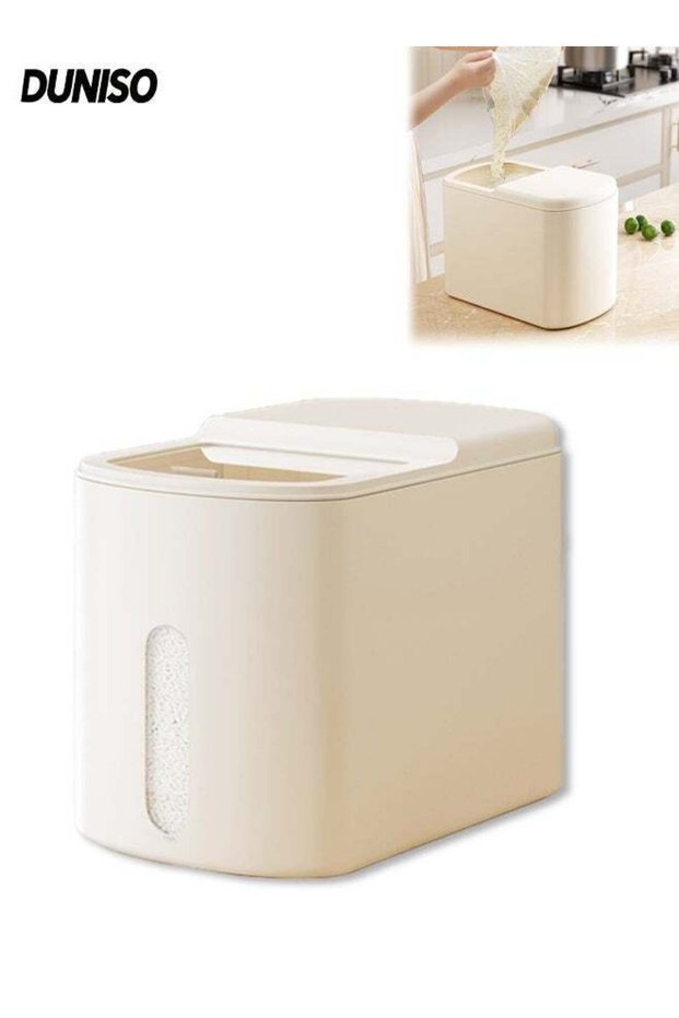 Rice Dispenser, Rice Container Storage with Measuring Cup, Airtight Food Cereal Container Bins Hous