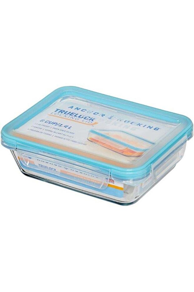 Anchor Hocking, Food Storage Container With TrueLock Locking Lid-(13968) 1.4Ltr, Rectangle