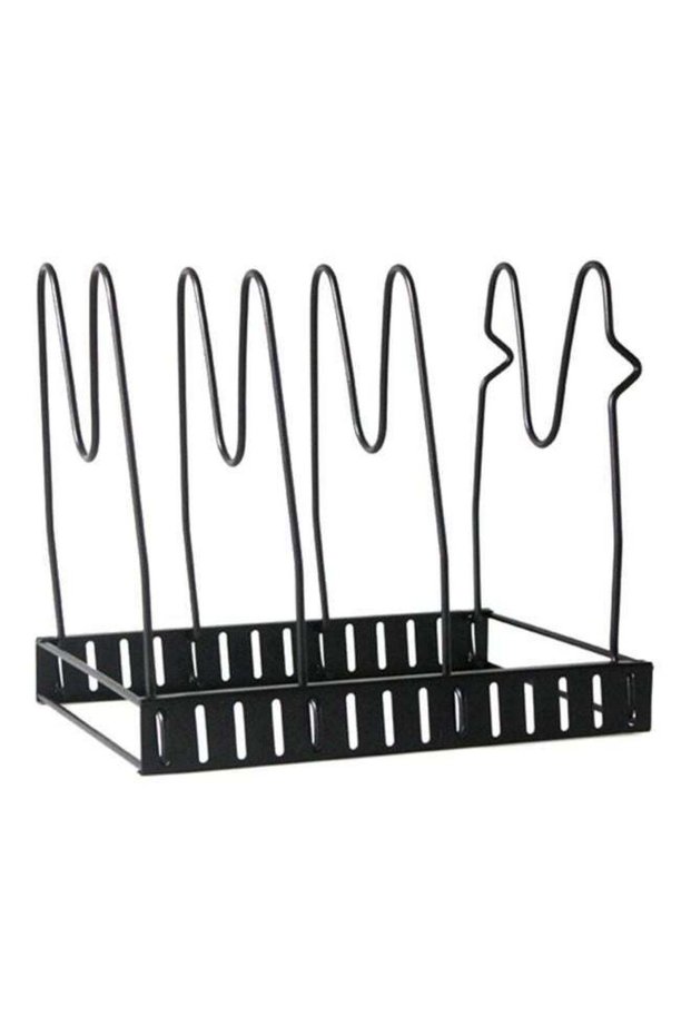 8-Tier Pot Rack Organizer Storage black 20x29.5x26cm