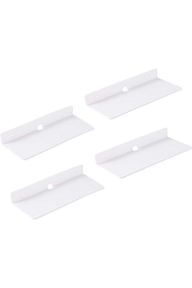 ARS® 9 Inch Acrylic Floating Shelves Set of 4 - Small Wall Display Shelf for Bluetooth Speakers, Se
