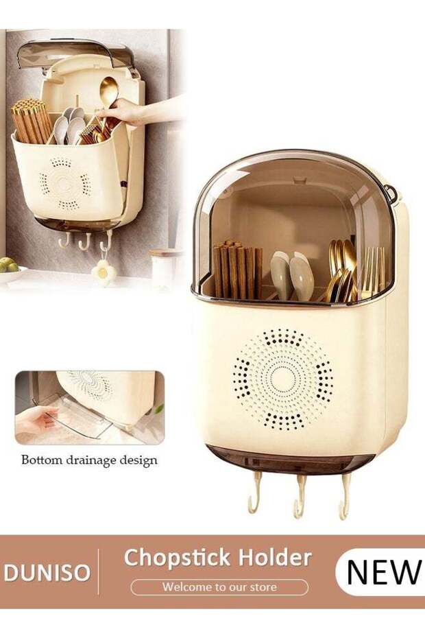 Cutlery Rack, Wall Mounted Chopstick Rack, Bathroom Drainage Tool Storage Box, Wall Mounted Kitchen