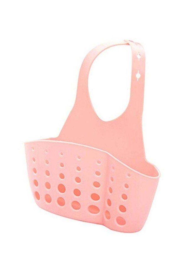 2-Compartment Sink Sponge Holder Pink 21x12cm