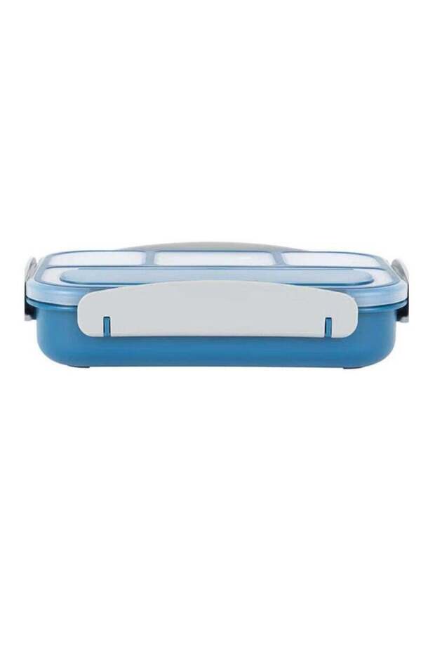 AKDC 4 Compartment Plastic Lunch Box 1000ml, Dark Blue- RF12595