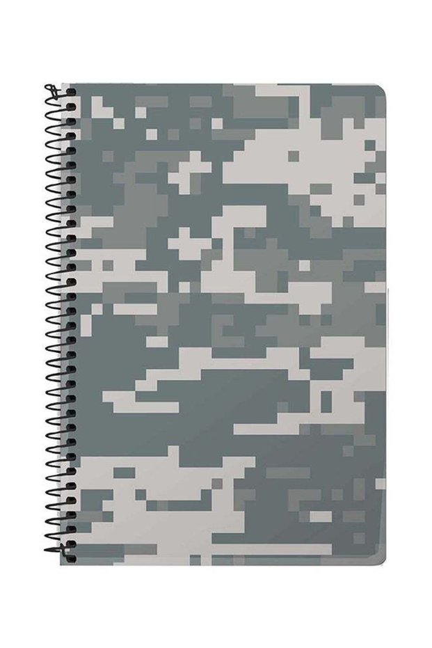 Digital Camo A5 Spiral Notebook Grey