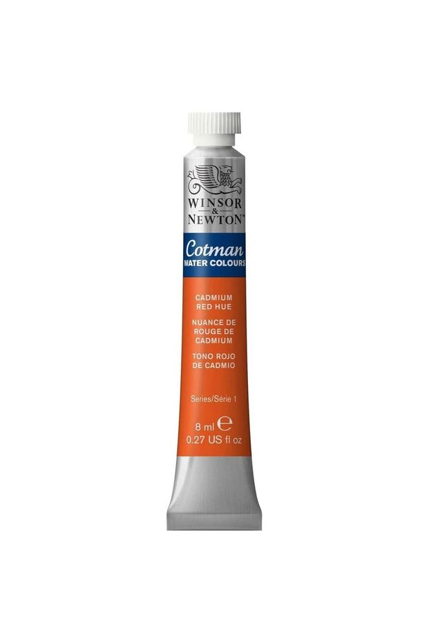 Cotman Watercolour Paint Tube 8ml Content Cadmium Red Hue