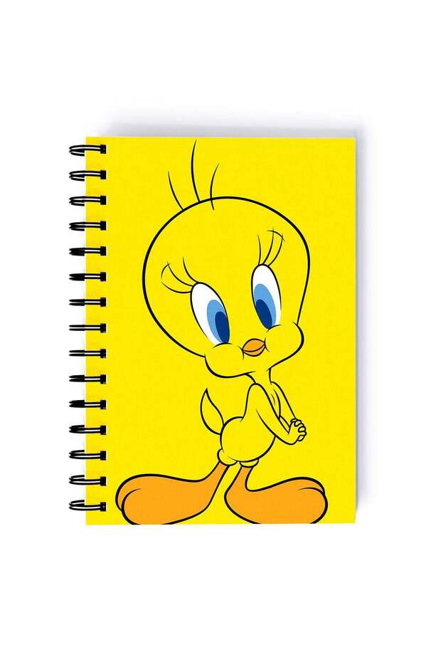 Spiral A5 Notebook Tweety Bird Standing Retro Looney Tunes 90s Cartoon Aesthetic