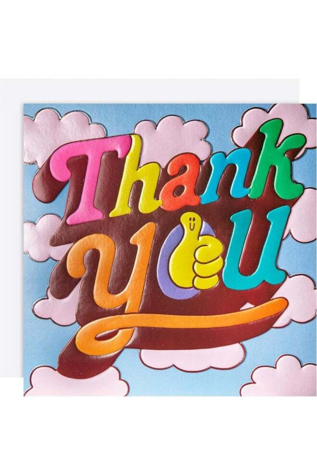 Hallmark 'Thumbs Up' Contemporary Thank You Greeting Card (16 x 18 cm)