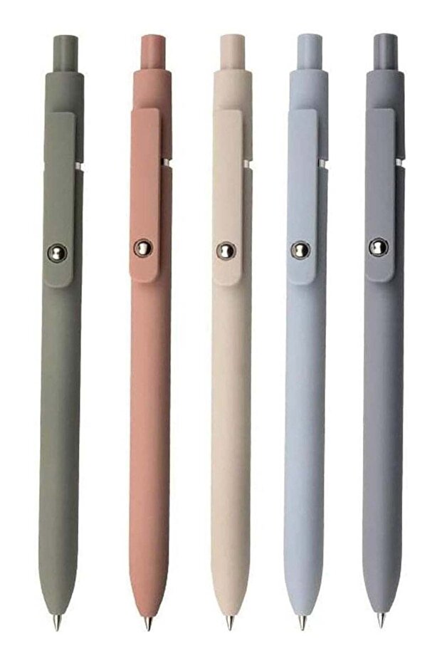 Gel Pen, 5pcs Quick Dry Ink Pens Retractable Ink Pens 0.5mm Ballpoint Pen Fine Point Gel Pen Writin