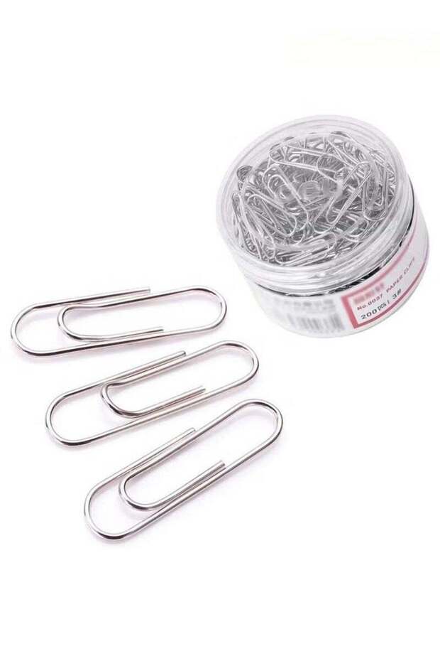 200 Pack 1.2 Inch/ 29mm Mini Metal Paper Clip Holder,Small Paperclips Smooth Paper Clip Box Metal N