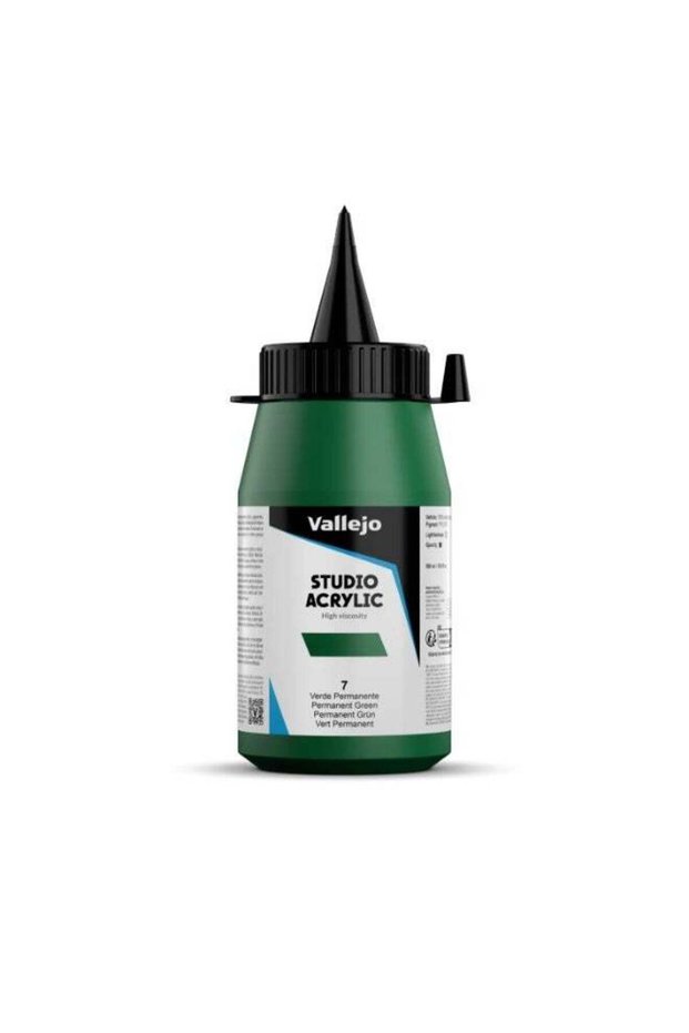 Professional Acrylic Paint for Artists & Studios – Permanent Green, High Pigment, Smooth Coverage o
