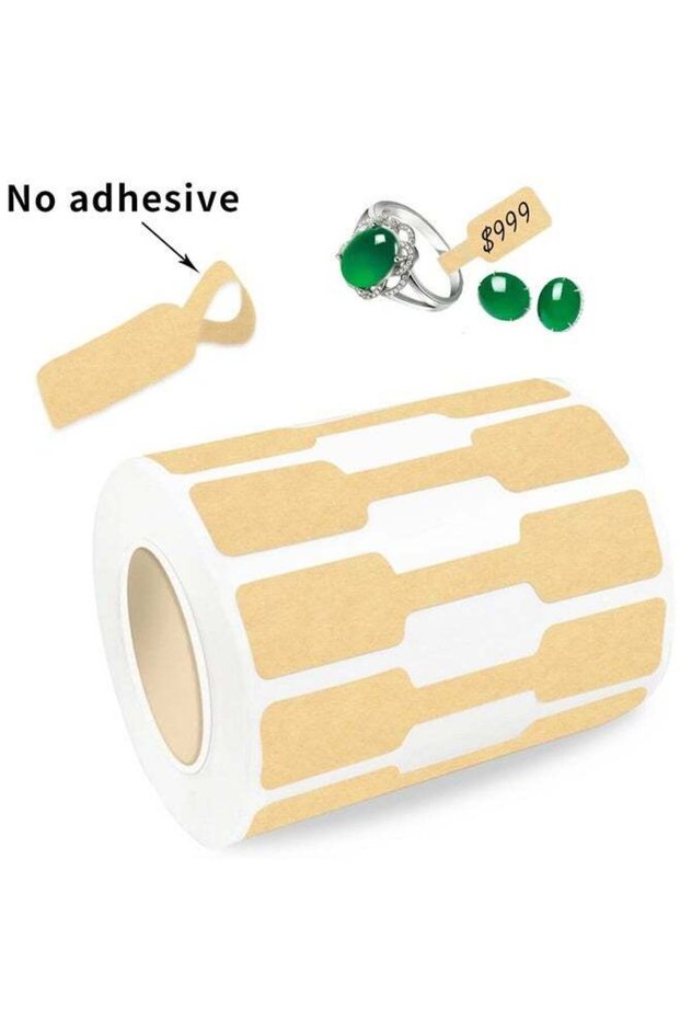 500 Pcs Jewelry Tags Roll for Necklace Earring Price Identify, for Bracelet, Ring, Clothing Display