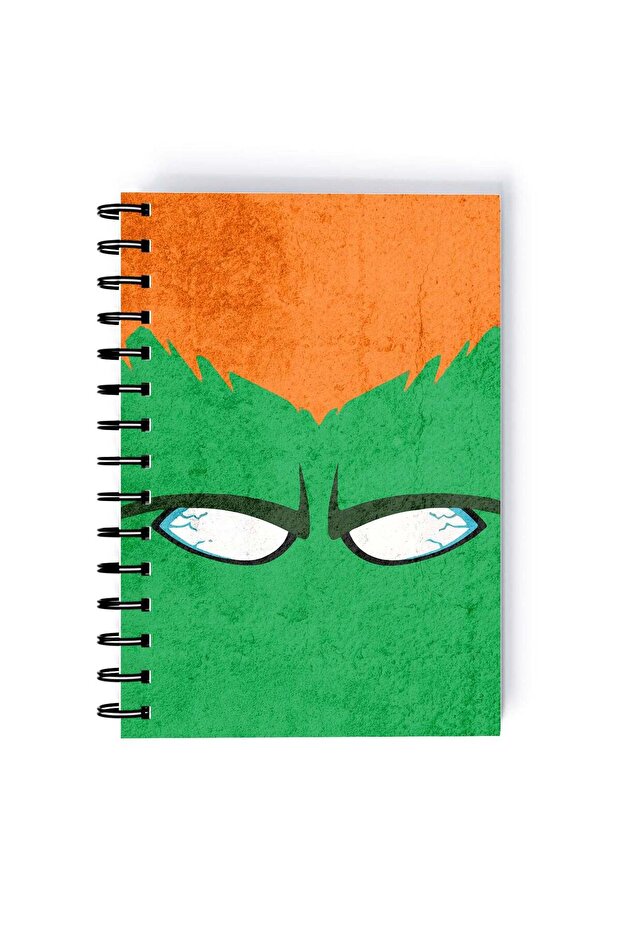 Street Fighter Blanka Printed Spiral A5 Notebook Green/Yellow