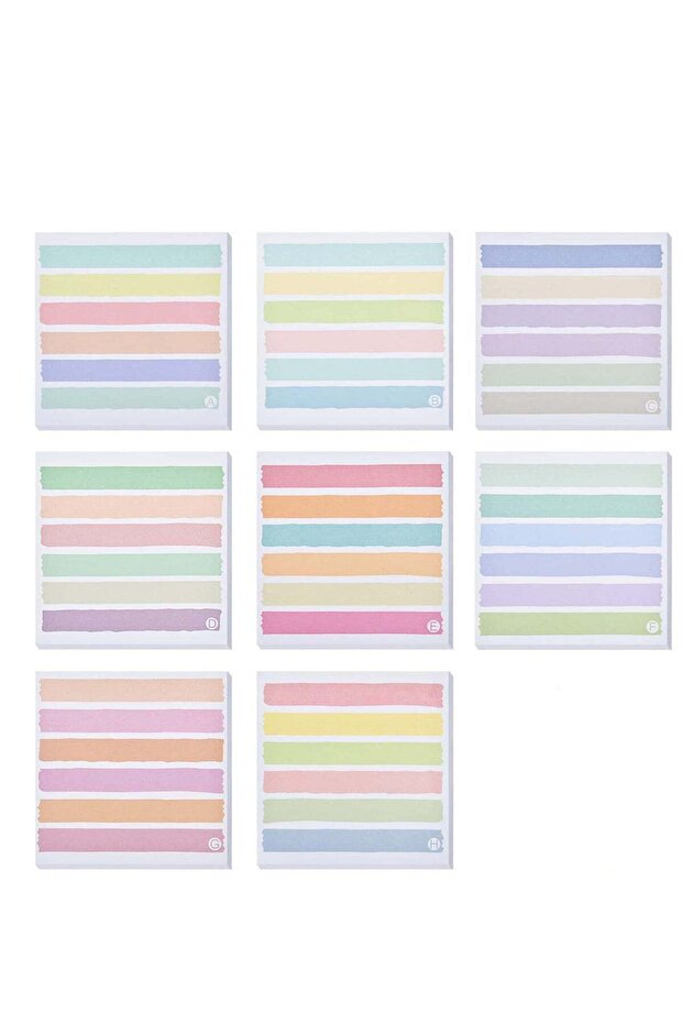 Colorful 8 Pack Sticky Notes with Strong Adhesive for Study and Office Use, 3x3 Inch Memo Pads with