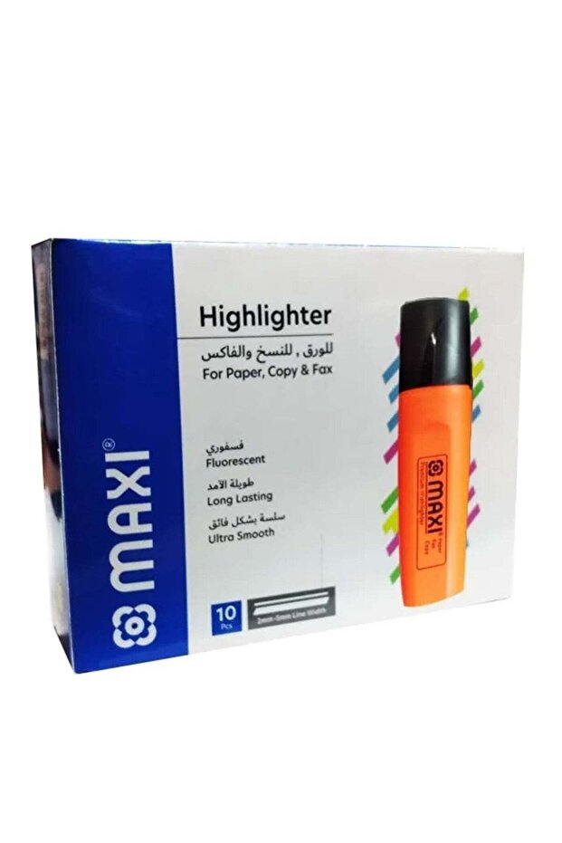 10-Piece Highlighter Orange