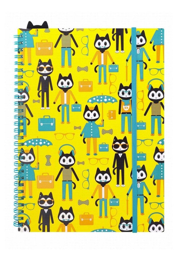 B5 Size Spiral Notebook Cool Cate Design