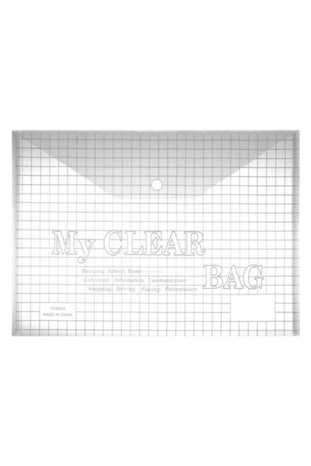 My Clear Bag with Button A4 Size ( 1 Pkt = 12 Pcs )