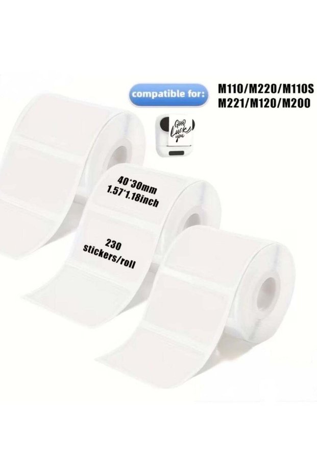 Premium Thermal Label Paper – 2 Rolls, 460 Labels Total (40×30mm)