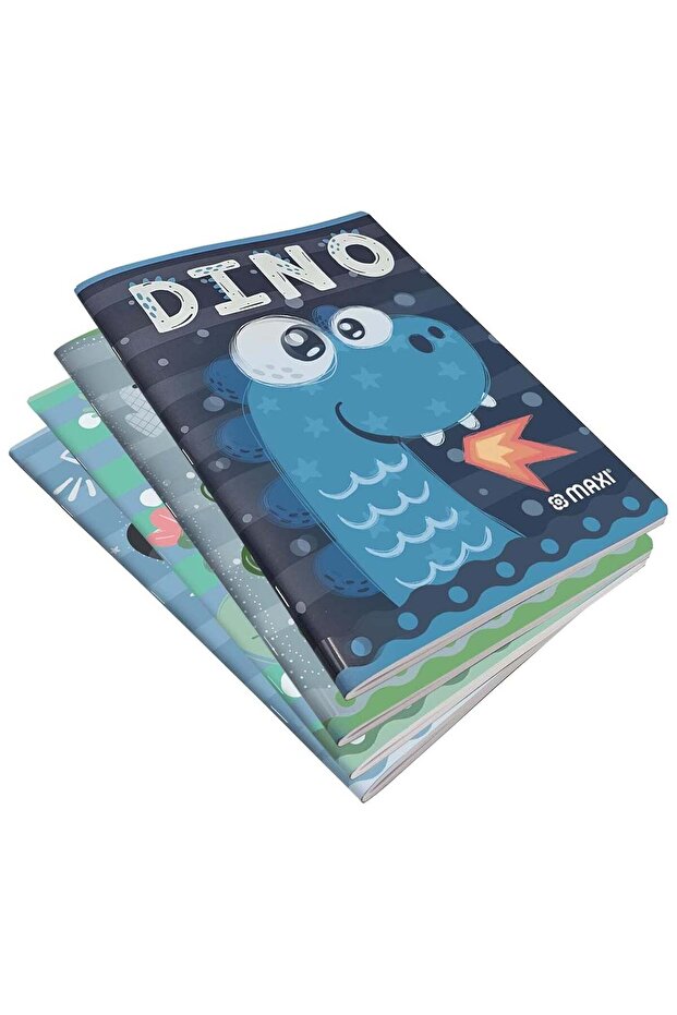 4-Piece A4 Size Single Line Notebook 60 Sheets Per Book