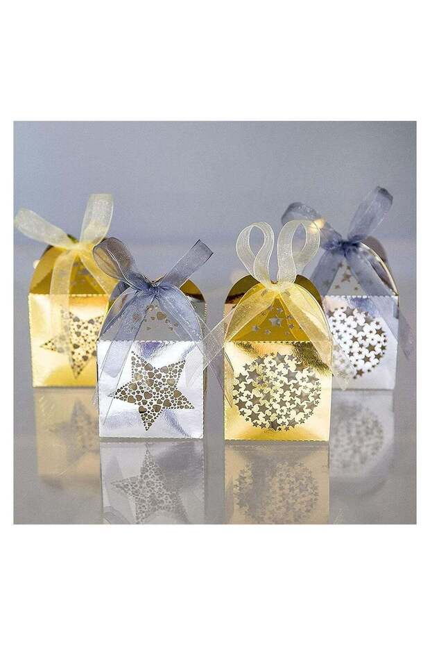 Candy Favor Boxes, 40pcs Mini Paper Treat Boxes Candy Goodie Gift Boxes with Ribbon for Halloween W
