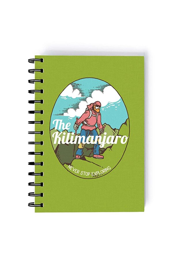 Kilimanjaro Design Rectangle Spiral A5 Notebook Multicolour